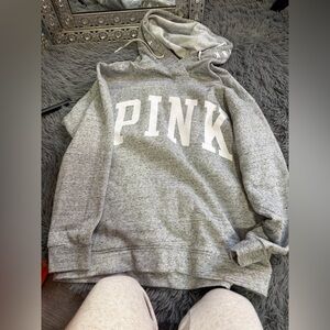 ⭐️PINK Victoria's Secret Light Gray‎ Cowl Neck Sweater